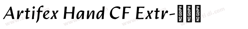 Artifex Hand CF Extr字体转换